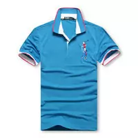 t-shirt hommes polo ralph lauren sport cotton 2013 high collar choi ma blue